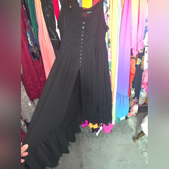 ⚘️Nwot TORRID 2X Chiffon Button Up Sleeveless Tunic - Picture 4 of 5